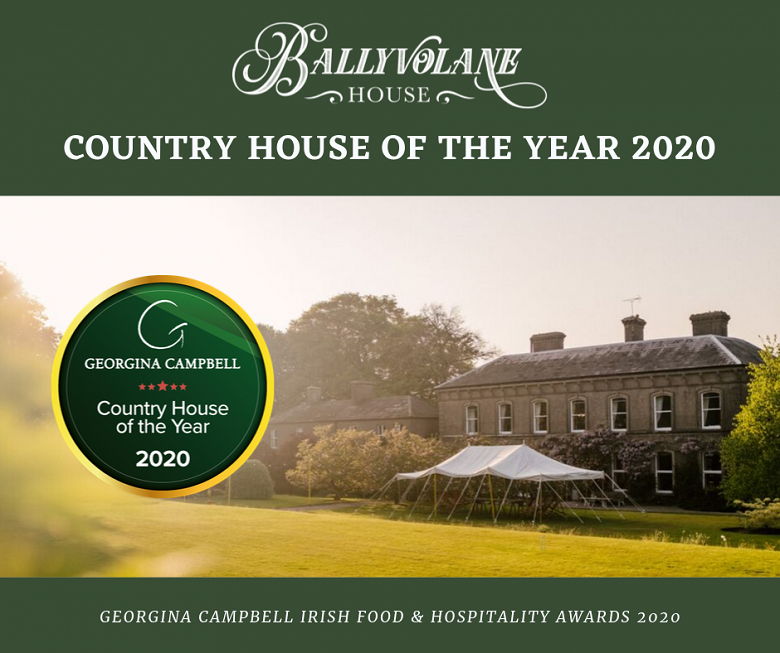 Georgina Campbell 'Country House of the Year 2020' for Ballyvolane House