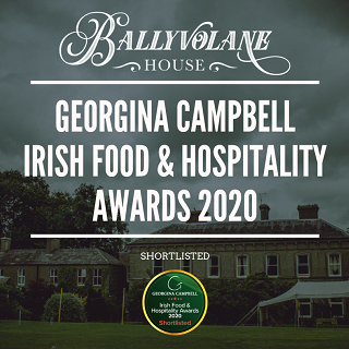 Georgina Campbell Irish Food & Hospitality Awards 2020 - Ballyvolane House shortlisted