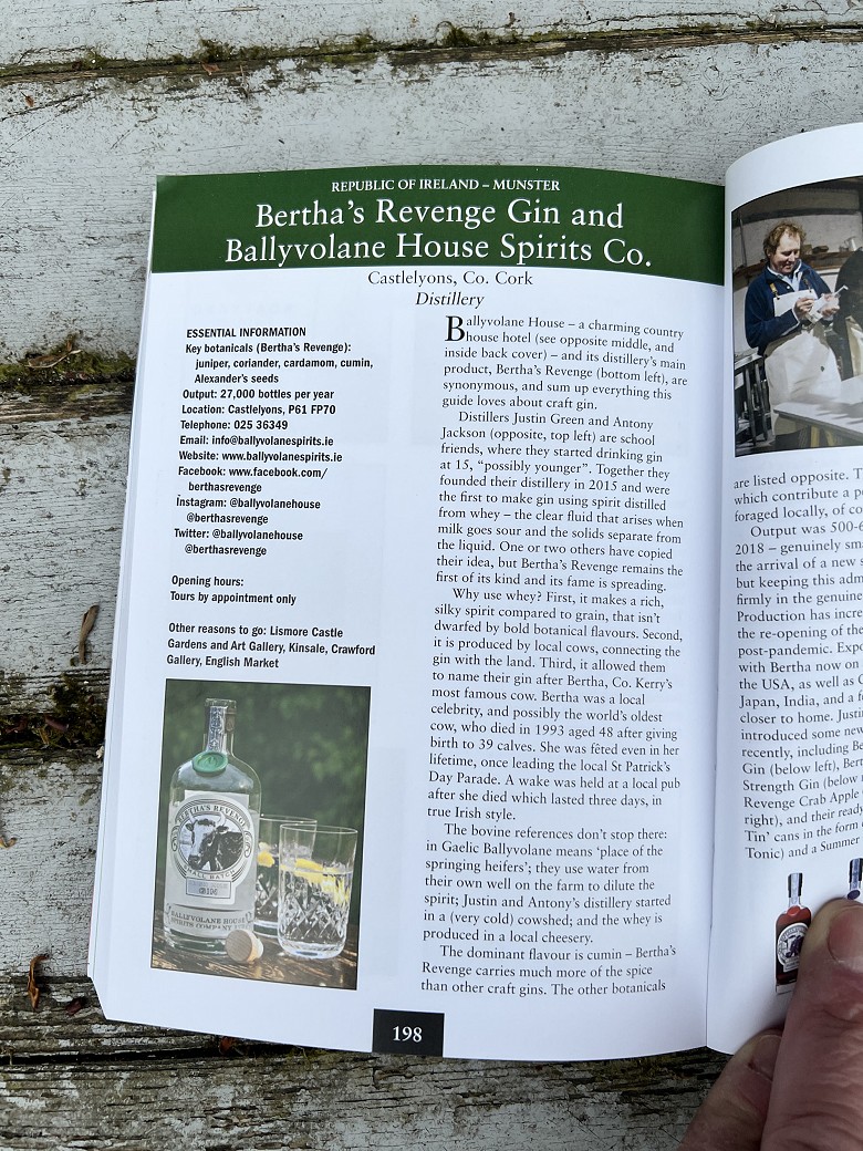 The Craft Gin Guide 2nd Edition features Bertha's Revenge Gin