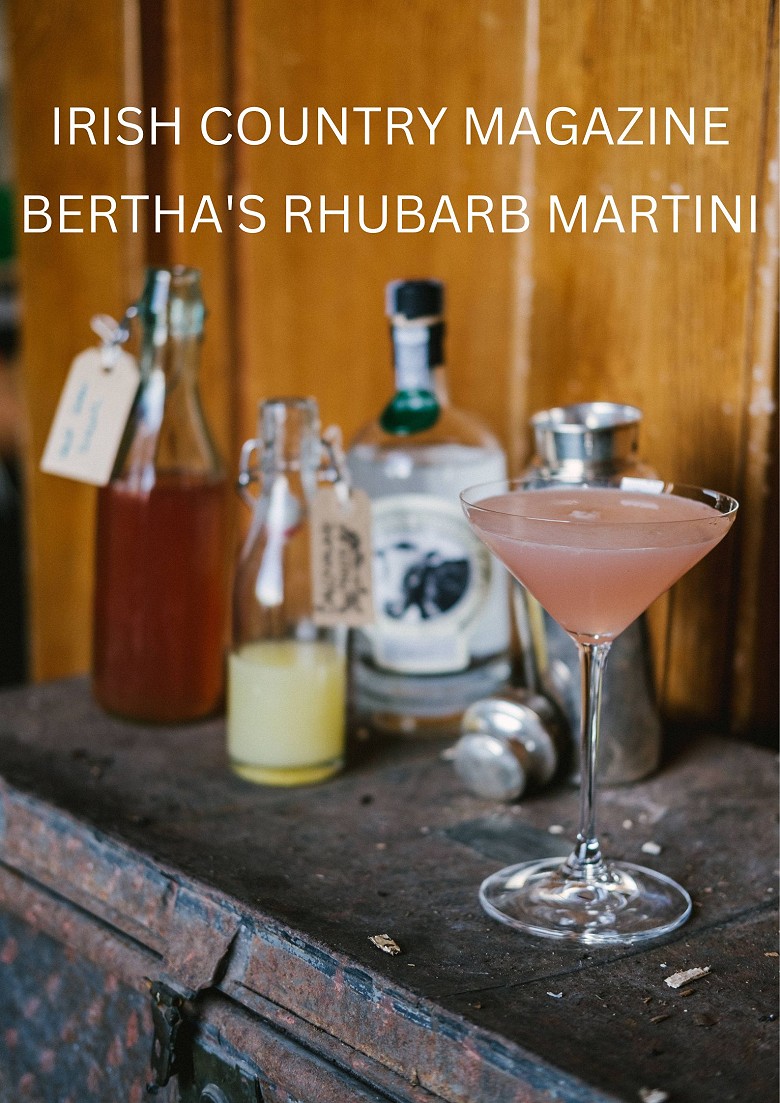 IRISH COUNTRY MAGAZINE - BERTHA'S REVENGE RHUBARB MARTINI