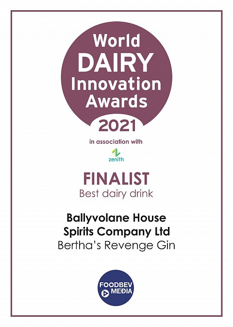 Bertha's Revenge Gin Finalist World Dairy Innovation Awards 2021
