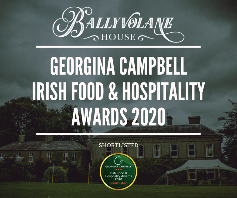 Georgina Campbell Irish Food & Hospitality Awards 2020 - Ballyvolane House shortlisted