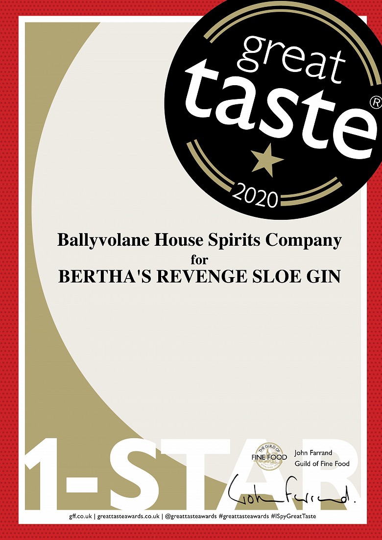 Great Taste Award Gold Star for Sloe Bertha