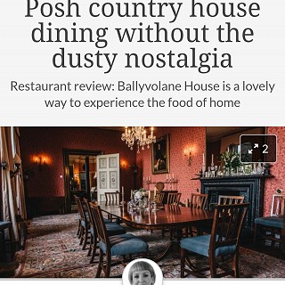 Irish Times Review by Catherine Cleary of Ballyvolane House
